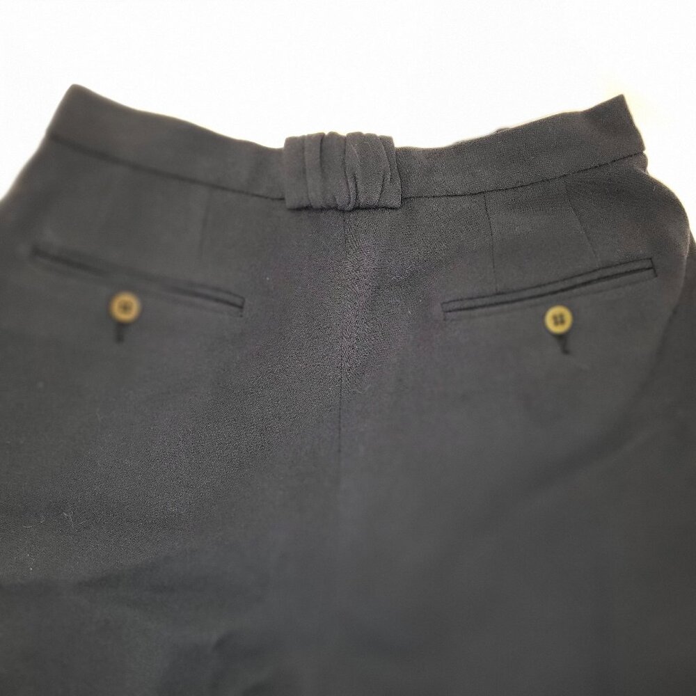 Women's Giorgio Armani Black Label Retro Vintage Black Career Pants - 8 - Picture 4 of 10